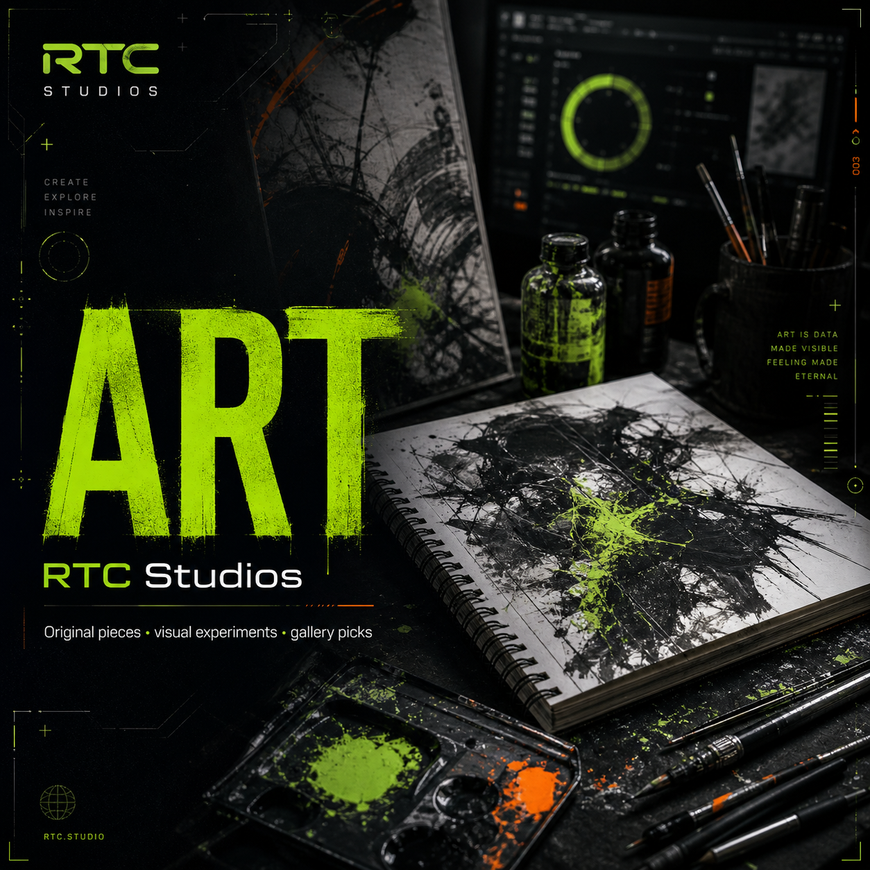 RTC Studios branded Art section preview