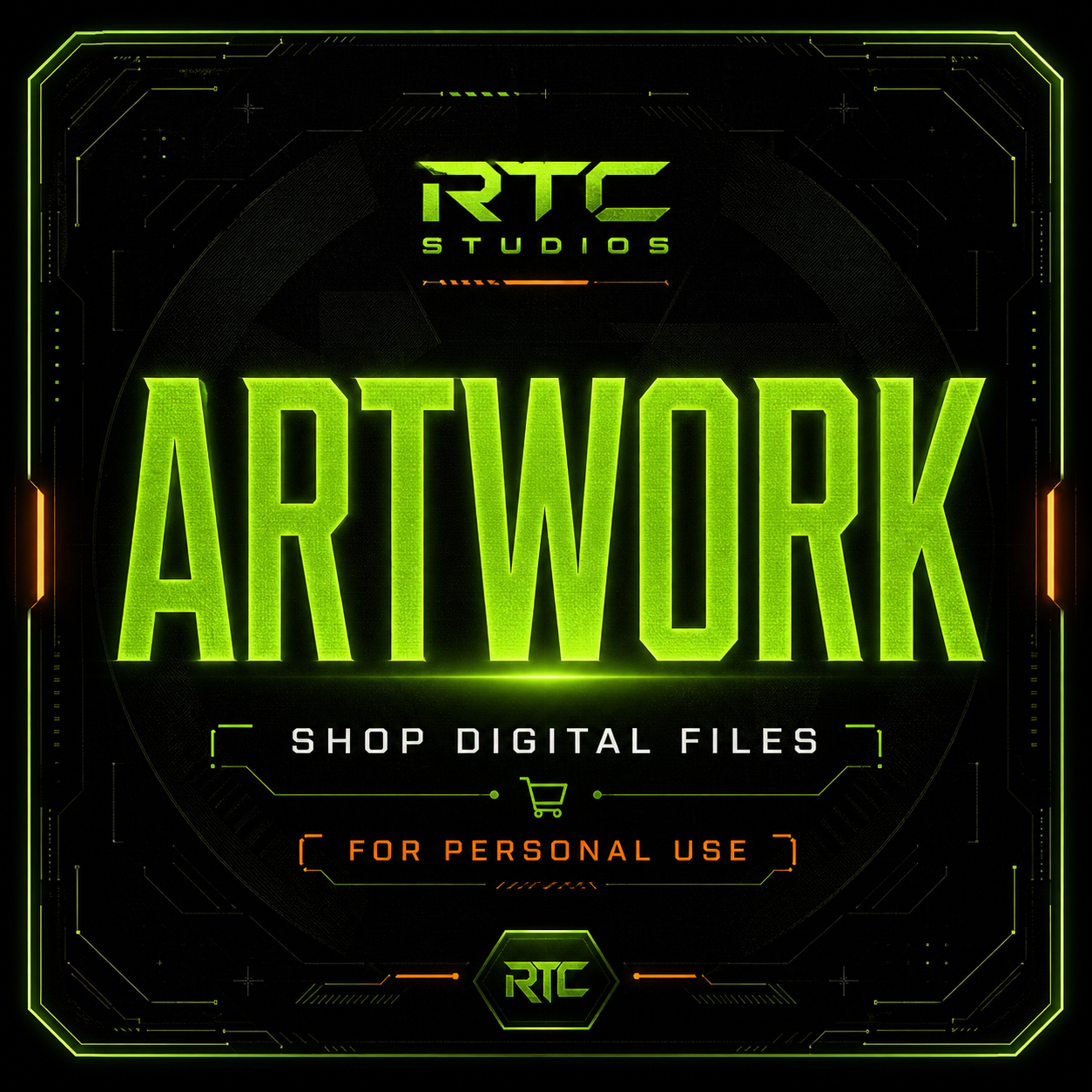RTC Studios branded Artwork digital files preview