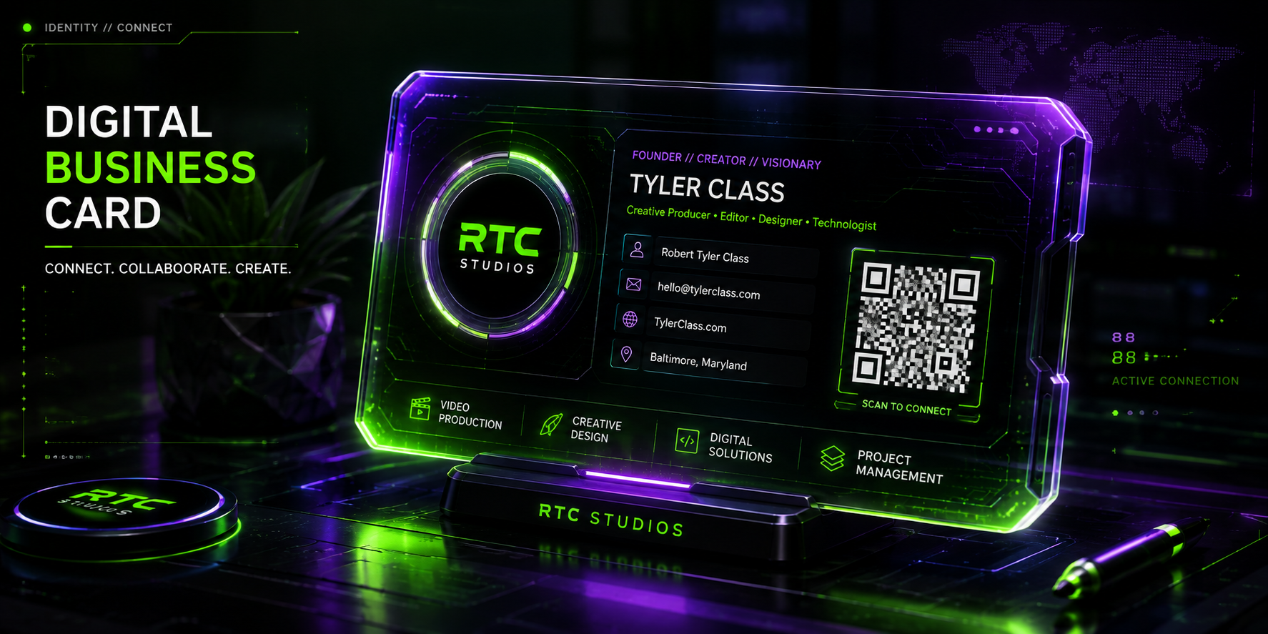 Tyler Class RTC Studios digital business card
