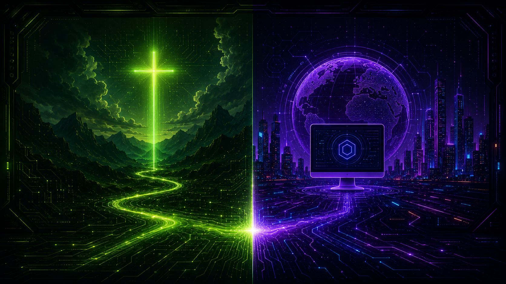 Illustration representing Faith and Purpose and Digital Experience
