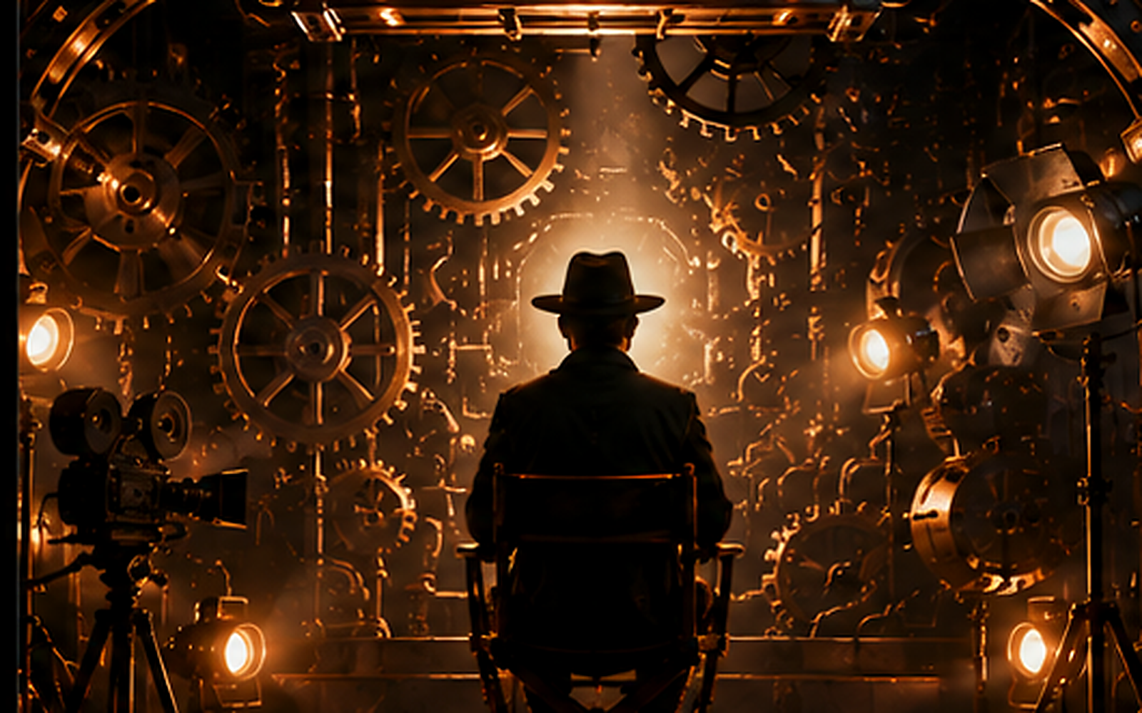 RTC mechanical theater artwork representing acting and on-camera performance
