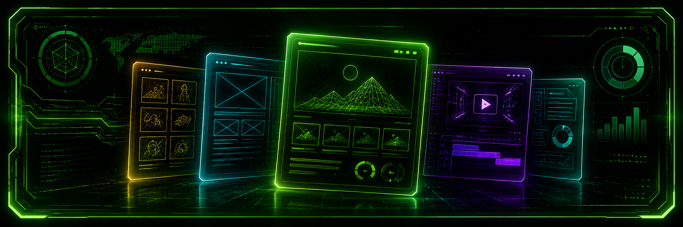 RTC Studios creative portfolio interface illustration